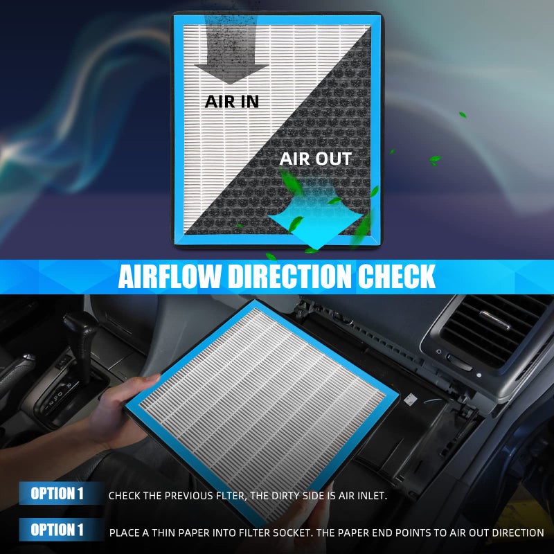 KARCOCA CF11671 Cabin Air Filter HEPA Air Conditioner with Activated Carbon Replacement Cabin Air Filter Accessories Compatible with RAM MAZDA CX-7 JEEP GRAND WAGONEER 1500 2500 3500 2016-2024 - Image 5